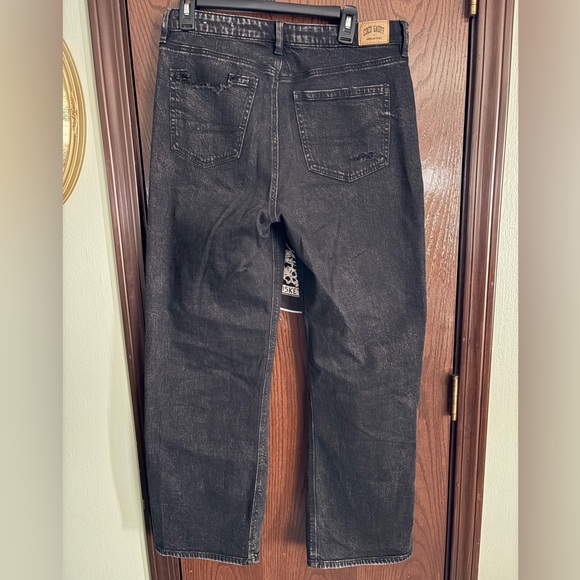 American Eagle x Coco Gauff distressed cross over stovepipe jeans - Picture 9 of 10